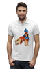 Заказать мужскую поло в Москве. Рубашка Поло Stanley Performs акварельная новогодняя собака от Игма - готовые дизайны и нанесение принтов.