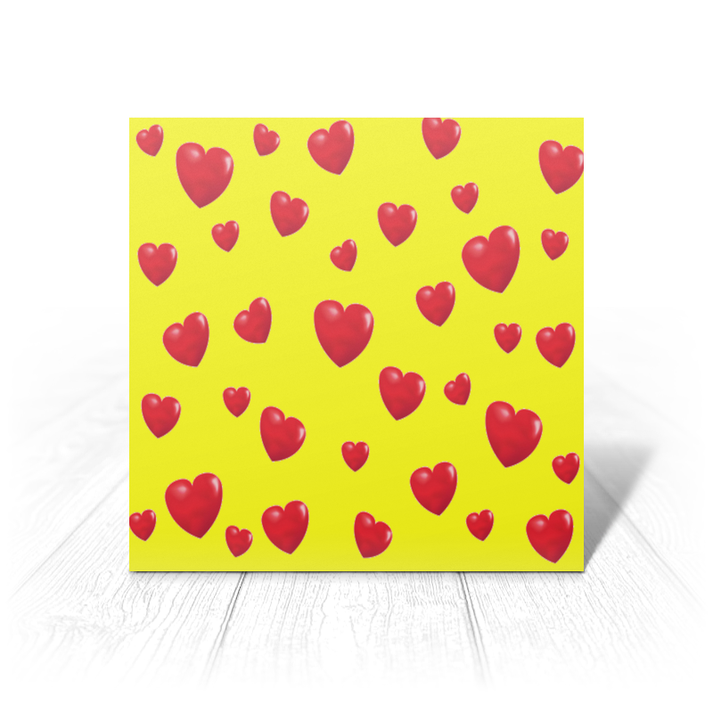Printio Открытка 15x15 см Сердца printio открытка 15x15 см с днем святого валентина любовь сердца