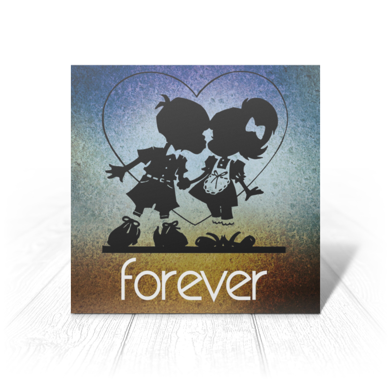 Printio Открытка 15x15 см Forever