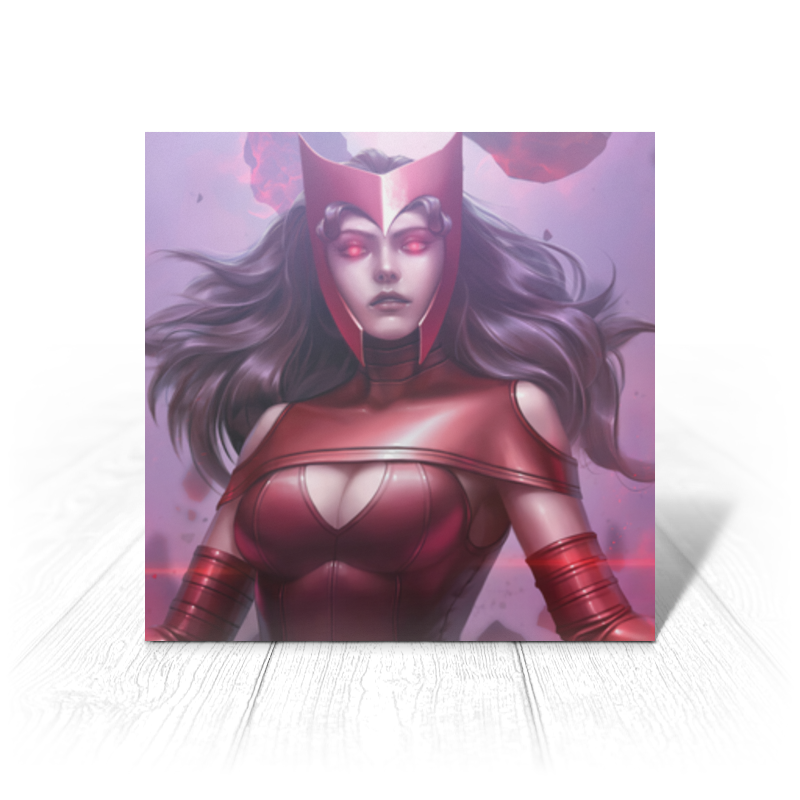 Printio Открытка 15x15 см Алая ведьма / scarlet witch