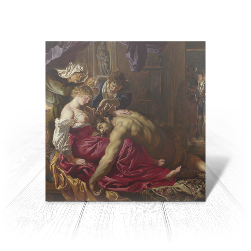 Printio Открытка 15x15 см Самсон и далила (картина рубенса)