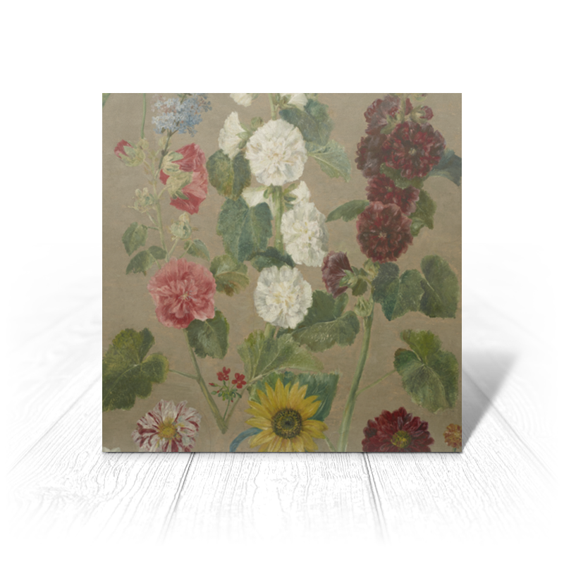 printio фартук с полной запечаткой цветы картина эжена делакруа Printio Открытка 15x15 см Цветы (картина эжена делакруа)