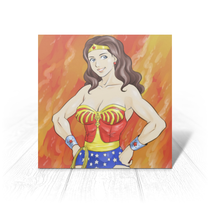 Printio Открытка 15x15 см Чудо-женщина / wonder woman