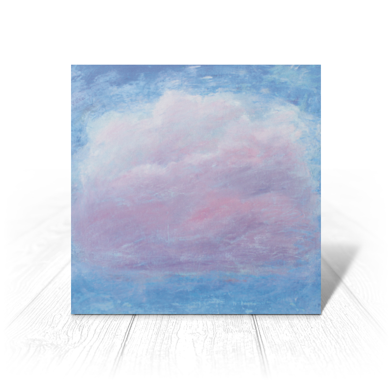 Printio Открытка 15x15 см Розовое облако на небе открытка комплимент счастливого нового года на крафте 8 × 6 см