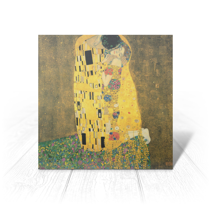 Printio Открытка 15x15 см Поцелуй (картина климта) printio открытка 15x15 см поцелуй картина огюста тульмуша