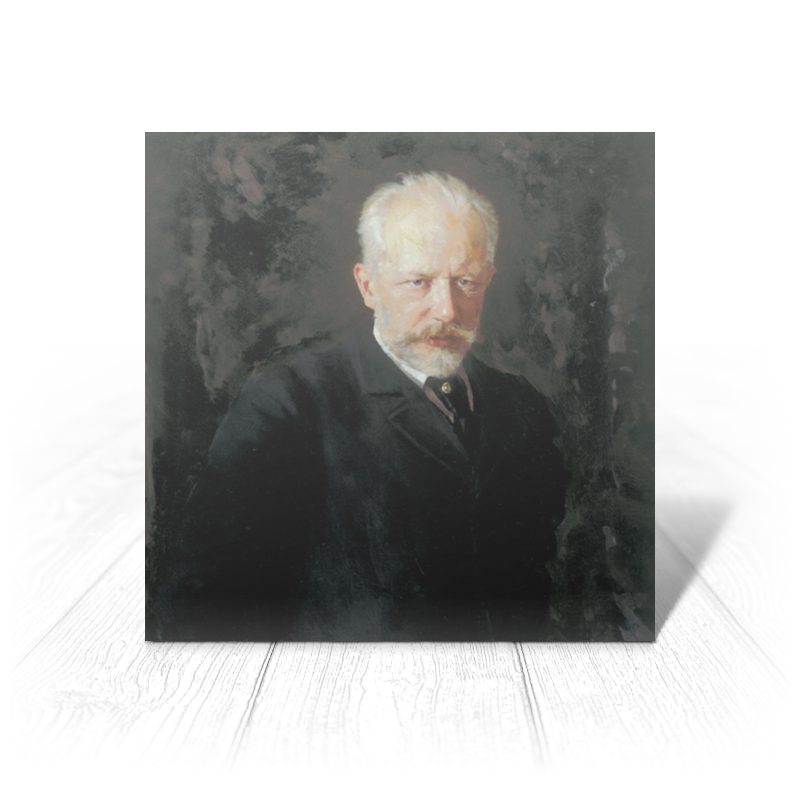 printio блокнот портрет петра ильича чайковского Printio Открытка 15x15 см Портрет петра ильича чайковского