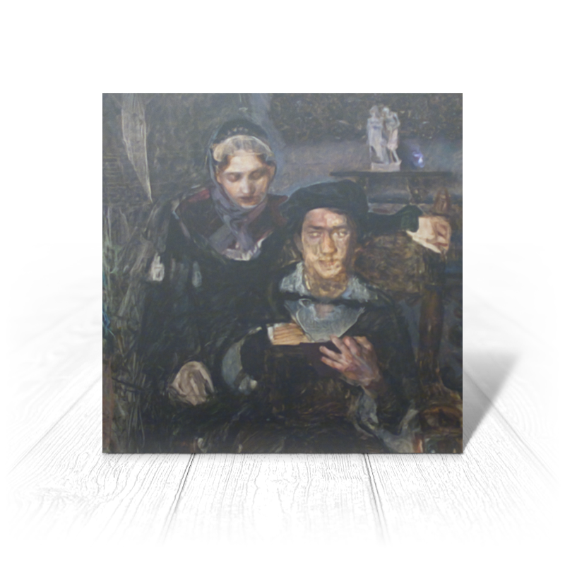 цена Printio Открытка 15x15 см Гамлет и офелия (картина михаила врубеля)