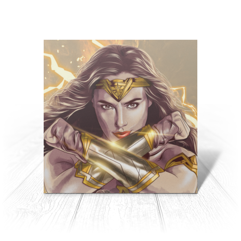 Printio Открытка 15x15 см Чудо-женщина / wonder woman