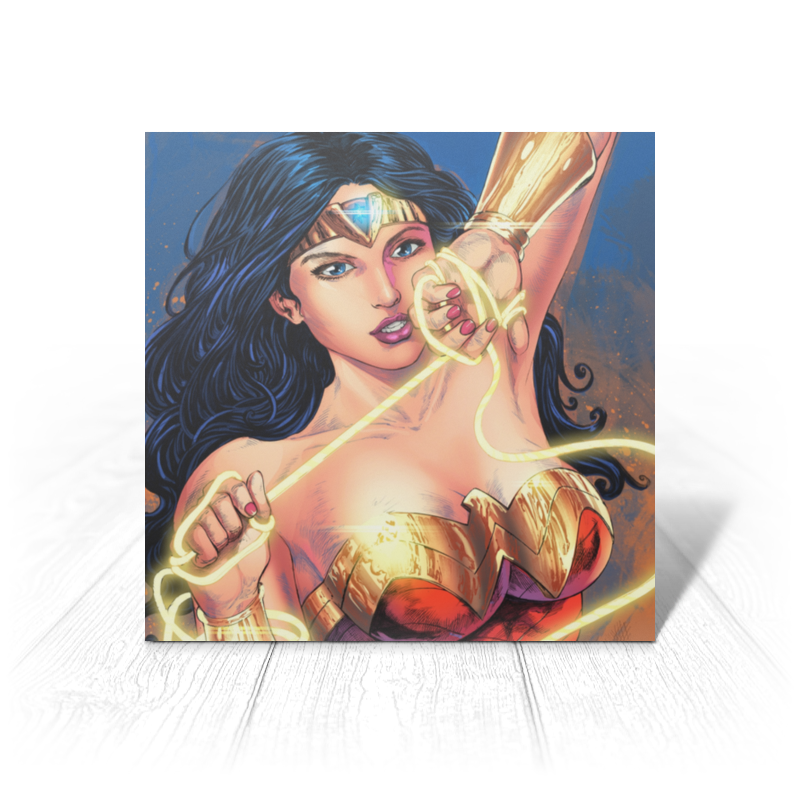 Printio Открытка 15x15 см Чудо-женщина / wonder woman