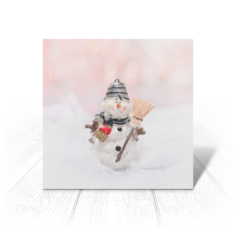 Printio Открытка 15x15 см Снеговик printio открытка 15x15 см снеговик любовь подарок
