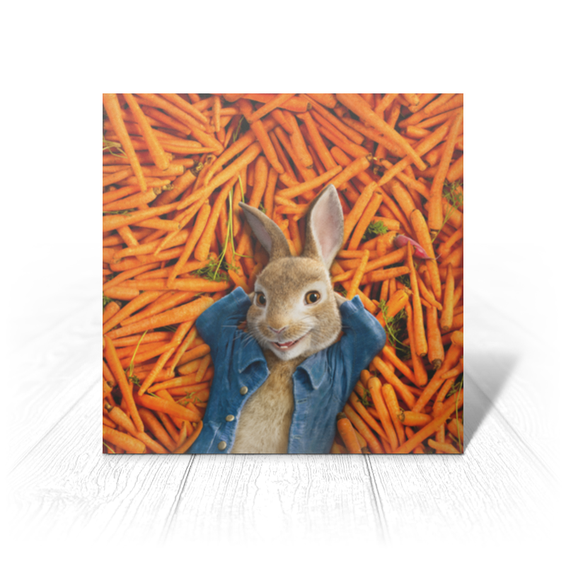 printio открытка 15x15 см кролик питер Printio Открытка 15x15 см Кролик питер
