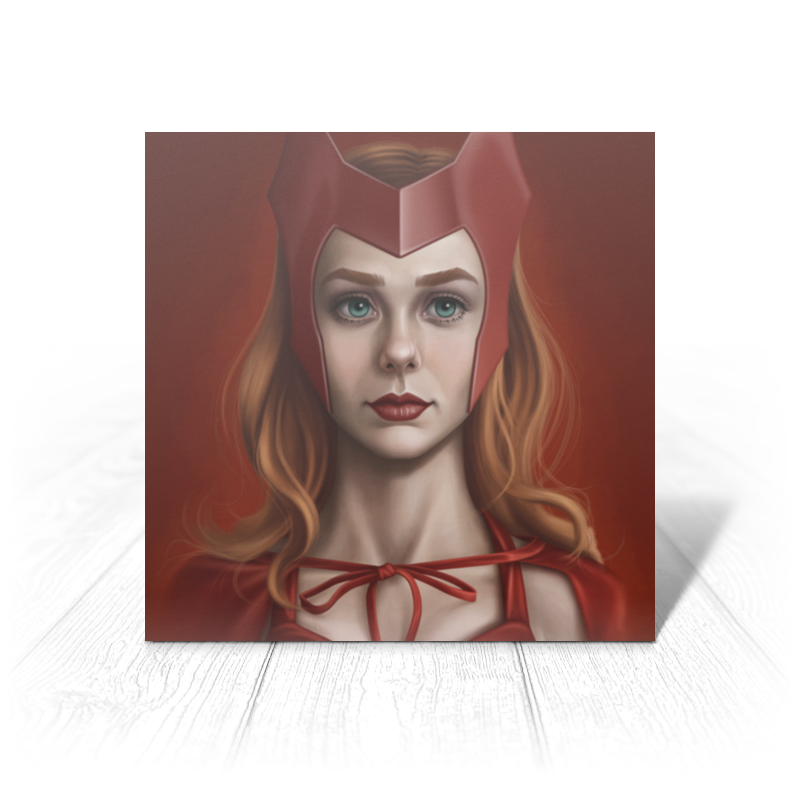 Printio Открытка 15x15 см Алая ведьма / scarlet witch