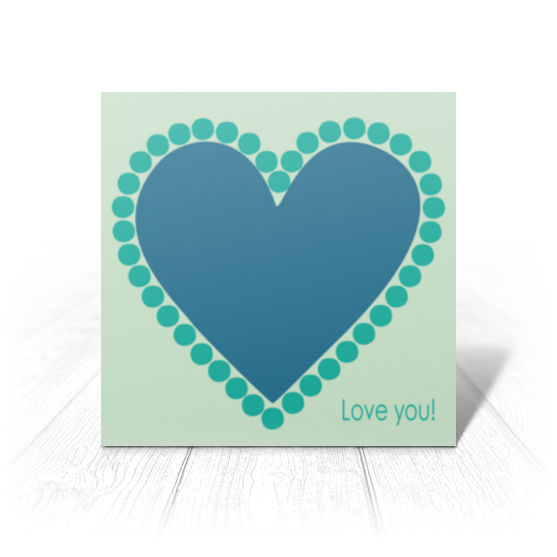 Printio Открытка 15x15 см Love you! printio открытка 15x15 см огненное сердце