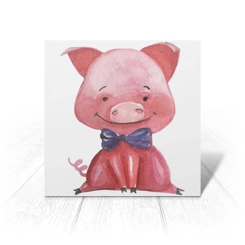 Как нарисовать открытку с желтой свиньей на новый год | irhidey.ru