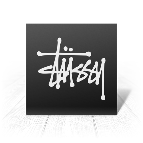 Заказать открытку в Москве. Открытка 15x15 см Stussy от DESIGNER   - готовые дизайны и нанесение принтов.