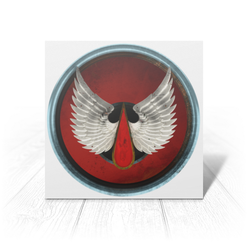 Заказать открытку в Москве. Открытка 15x15 см Blood Angels от GeekFox  - готовые дизайны и нанесение принтов.