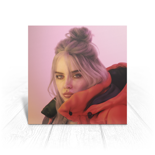 Заказать открытку в Москве. Открытка 15x15 см Billie Eilish от Jimmy Flash - готовые дизайны и нанесение принтов.