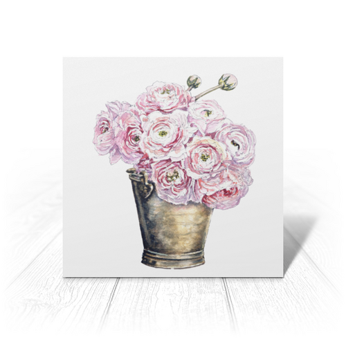Купить Открытка «С Юбилеем» ваза с розами, 12 × 18 см