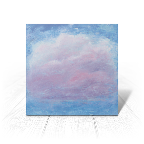 Заказать открытку в Москве. Открытка 15x15 см Розовое облако на небе от khlele@mail.ru - готовые дизайны и нанесение принтов.