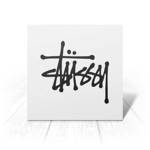 Заказать открытку в Москве. Открытка 15x15 см Stussy от DESIGNER   - готовые дизайны и нанесение принтов.