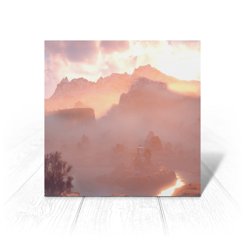 Заказать открытку в Москве. Открытка 15x15 см Horizon Zero Dawn от GeekFox  - готовые дизайны и нанесение принтов.