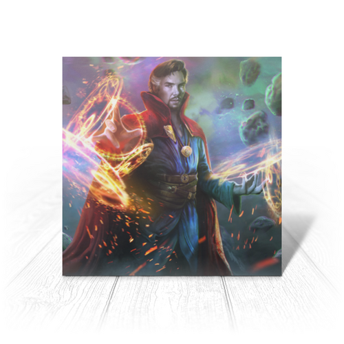 Заказать открытку в Москве. Открытка 15x15 см Доктор Стрэндж / Doctor Strange от Jimmy Flash - готовые дизайны и нанесение принтов.
