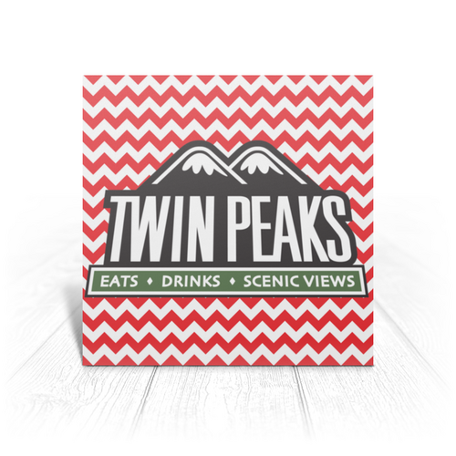Заказать открытку в Москве. Открытка 15x15 см Twin Peaks от Jimmy Flash - готовые дизайны и нанесение принтов.