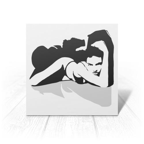 Заказать открытку в Москве. Открытка 15x15 см Серия: Amorous glance от Andriy Agarkov - готовые дизайны и нанесение принтов.