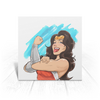 Заказать открытку в Москве. Открытка 15x15 см Чудо-женщина / Wonder Woman от Jimmy Flash - готовые дизайны и нанесение принтов.