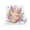 Заказать открытку в Москве. Открытка 15x15 см Дракон лежит на листьях от tigerda  - готовые дизайны и нанесение принтов.