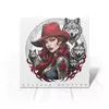 Заказать открытку в Москве. Открытка 15x15 см Девушка с волками от smart-witch-bitch@mail.ru - готовые дизайны и нанесение принтов.