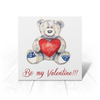 Заказать открытку в Москве. Открытка 15x15 см Be my valentine от Виктория  - готовые дизайны и нанесение принтов.