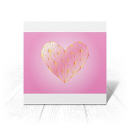 Заказать открытку в Москве. Открытка 15x15 см  Low Poly Heart от natulia_hatulia@yahoo.com - готовые дизайны и нанесение принтов.