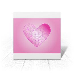 Заказать открытку в Москве. Открытка 15x15 см  Low Poly Heart от natulia_hatulia@yahoo.com - готовые дизайны и нанесение принтов.