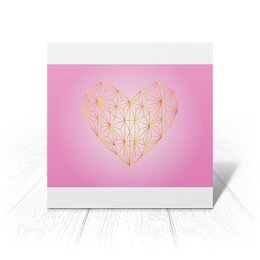 Заказать открытку в Москве. Открытка 15x15 см  Low Poly Heart  от natulia_hatulia@yahoo.com - готовые дизайны и нанесение принтов.