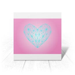 Заказать открытку в Москве. Открытка 15x15 см  Low Poly Heart от natulia_hatulia@yahoo.com - готовые дизайны и нанесение принтов.