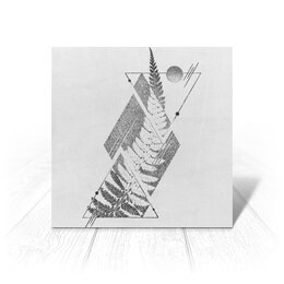 Заказать открытку в Москве. Открытка 15x15 см Папоротник от oneredfoxstore@gmail.com - готовые дизайны и нанесение принтов.