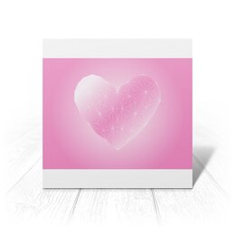 Заказать открытку в Москве. Открытка 15x15 см  Low Poly Heart от natulia_hatulia@yahoo.com - готовые дизайны и нанесение принтов.