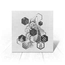 Заказать открытку в Москве. Открытка 15x15 см Папоротник от oneredfoxstore@gmail.com - готовые дизайны и нанесение принтов.