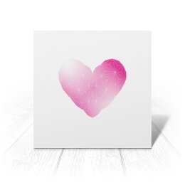 Заказать открытку в Москве. Открытка 15x15 см  Low Poly Heart от natulia_hatulia@yahoo.com - готовые дизайны и нанесение принтов.