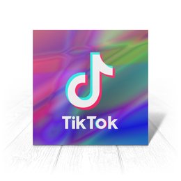 Заказать открытку в Москве. Открытка 15x15 см TikTok  от DESIGNER   - готовые дизайны и нанесение принтов.