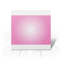 Заказать открытку в Москве. Открытка 15x15 см  Low Poly Heart от natulia_hatulia@yahoo.com - готовые дизайны и нанесение принтов.
