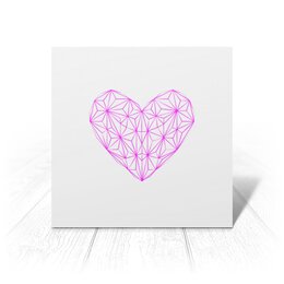 Заказать открытку в Москве. Открытка 15x15 см  Low Poly Heart  от natulia_hatulia@yahoo.com - готовые дизайны и нанесение принтов.