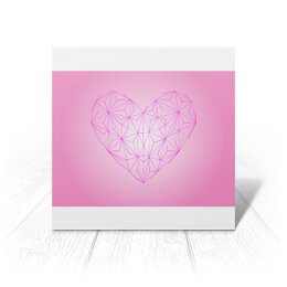 Заказать открытку в Москве. Открытка 15x15 см  Low Poly Heart от natulia_hatulia@yahoo.com - готовые дизайны и нанесение принтов.