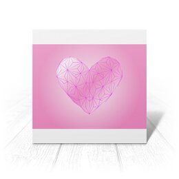 Заказать открытку в Москве. Открытка 15x15 см  Low Poly Heart от natulia_hatulia@yahoo.com - готовые дизайны и нанесение принтов.