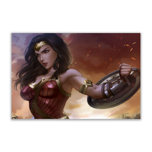 Заказать открытку в Москве. Открытка 15x10 см Чудо-женщина / Wonder Woman от Jimmy Flash - готовые дизайны и нанесение принтов.