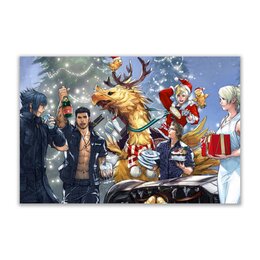 Заказать открытку в Москве. Открытка 15x10 см С новым годом! (Final Fantasy) от GeekFox  - готовые дизайны и нанесение принтов.