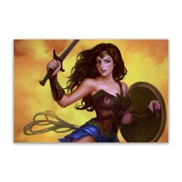 Заказать открытку в Москве. Открытка 15x10 см Чудо-женщина / Wonder Woman от Jimmy Flash - готовые дизайны и нанесение принтов.