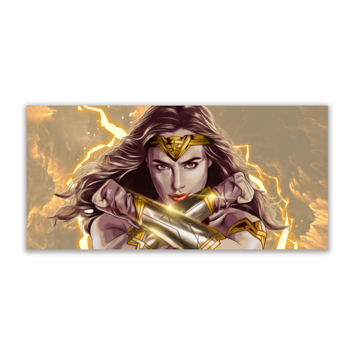 Заказать открытку в Москве. Открытка 21x10 см Чудо-женщина / Wonder Woman от Jimmy Flash - готовые дизайны и нанесение принтов.
