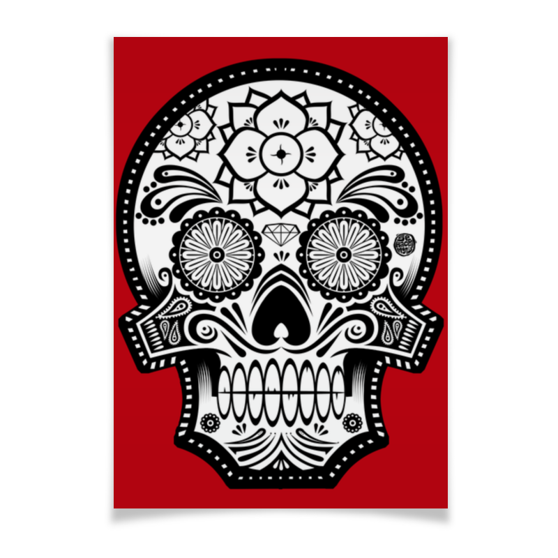 Printio Плакат A3(29.7×42) Santa muerte skull printio плакат a3 29 7×42 santa muerte skull